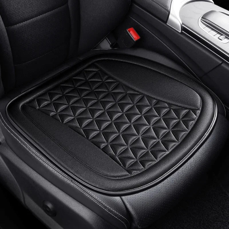 Car Seat Cushion with Memory Foam – Non-Slip Comfort Pad for Vehicle, Office Chair & Home Use - Delicate Leather