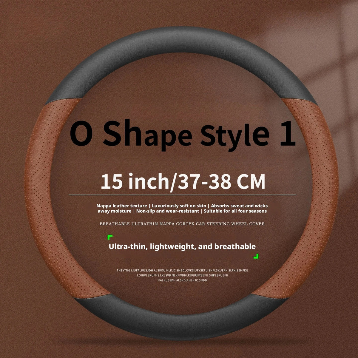 Minimalist Car Steering Wheel Cover – Universal Anti-Slip Comfortable Grip - Delicate Leather