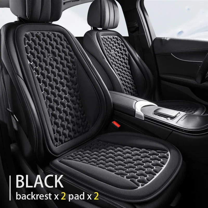 Universal 3D Breathable Car Seat Cover Set – Sweatproof Seat Protectors for Front & Rear Seats - Delicate Leather