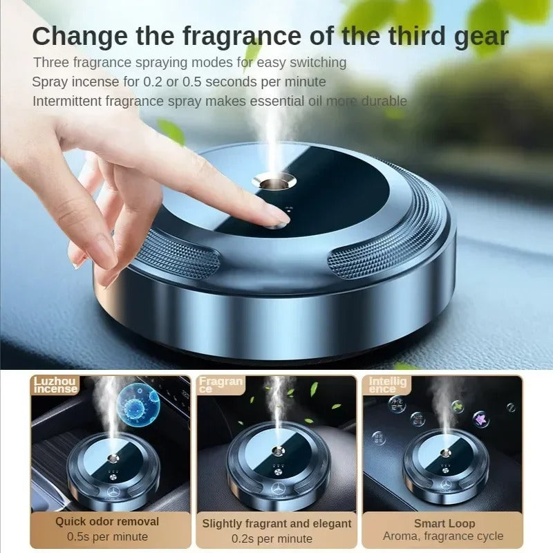 Car Air Freshener Smart Aroma Diffuser Purification Essential Oils Diffuser Office Room Intelligent Aromatherapy Instrument - Delicate Leather