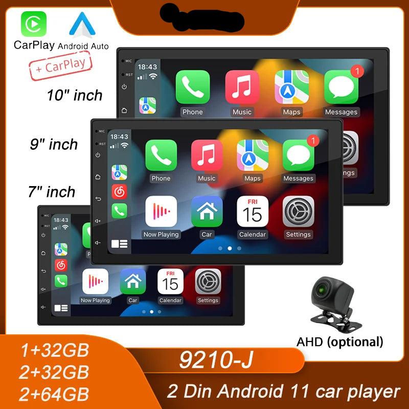 Android 11 Car Radio – 2 Din, 4-Core, 4G, Wireless CarPlay, Android Auto, 7"/9"/10" IPS Screen, GPS, Wi-Fi, Bluetooth 23 - Delicate Leather