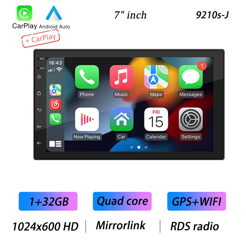 Android 11 Car Radio – 2 Din, 4-Core, 4G, Wireless CarPlay, Android Auto, 7"/9"/10" IPS Screen, GPS, Wi-Fi, Bluetooth 23 - Delicate Leather