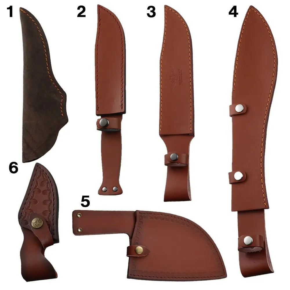 Sheath Holster Pocket Hunt Leather Sheath Holder - Fold Knife Tool Camp Outdoor Carry Belt Loop Case Flashlight Case - Delicate Leather