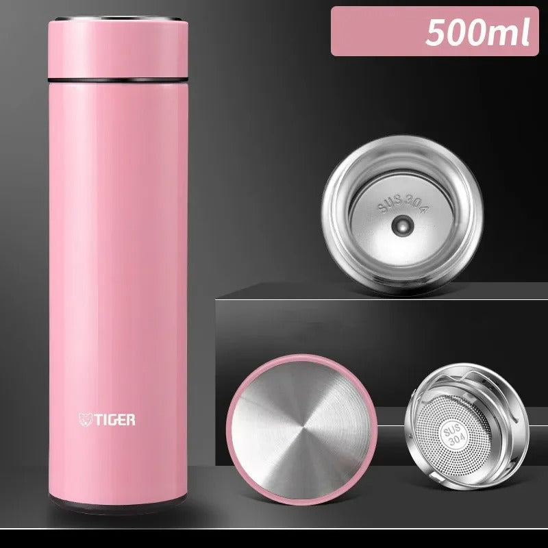 304 Stainless Steel Insulated Cup – Portable Tea & Water Bottle for Outdoor, Business & Car Use - Delicate Leather