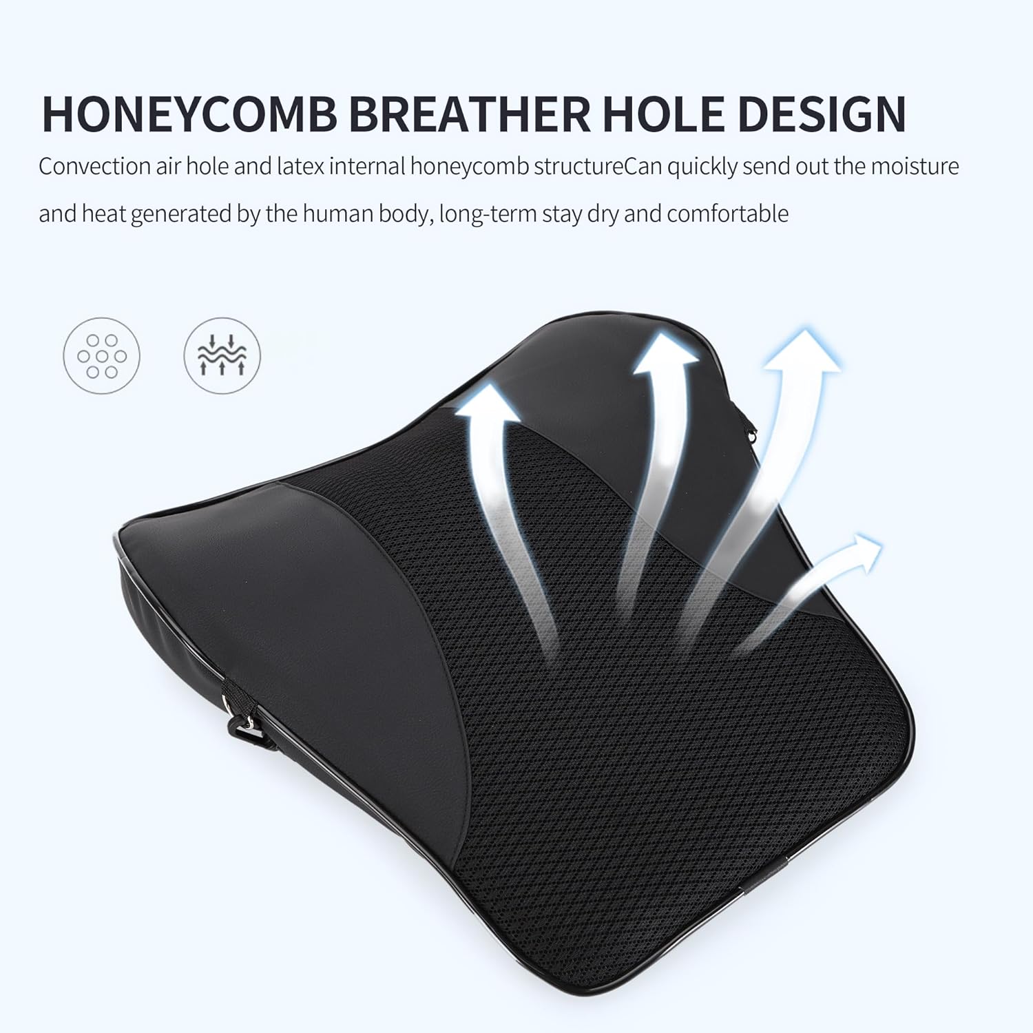 High quality Adjustable comfort Breathable Lumbar Support universal car headrest neck pillow set