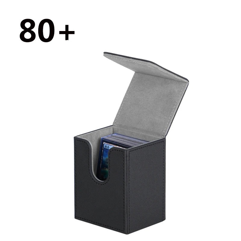 PU Leather Trading Card Box Collection Capacity Tarot Card Box Card Storage Box Game Card Set Storage Organizer - Delicate Leather
