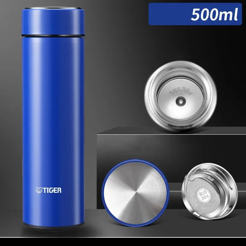 304 Stainless Steel Insulated Cup – Portable Tea & Water Bottle for Outdoor, Business & Car Use - Delicate Leather