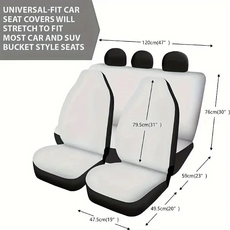 15-Piece Cow Print Car Accessories Kit – Stylish & Comfortable Interior Set