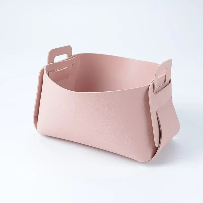 Desktop Large Storage Box - Leather Key Plate, Home Decoration Dice Plate, Key Wallet Coin PU Leather Folding Storage Box - Delicate Leather