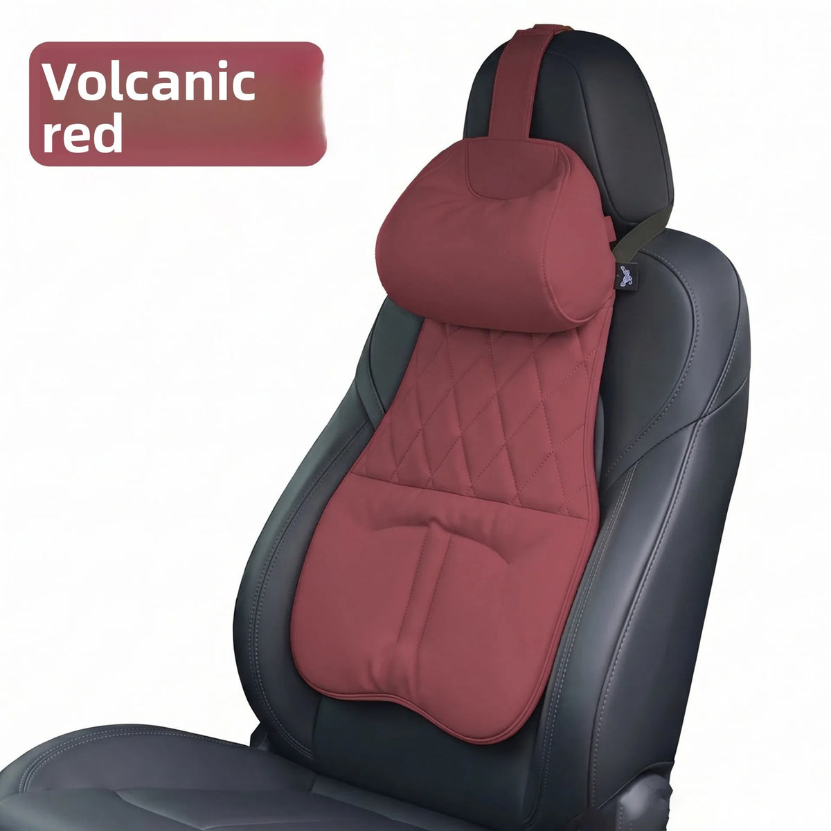 Universal Leather Car Headrest Cushion – Breathable Neck & Lumbar Support Pillow - Delicate Leather