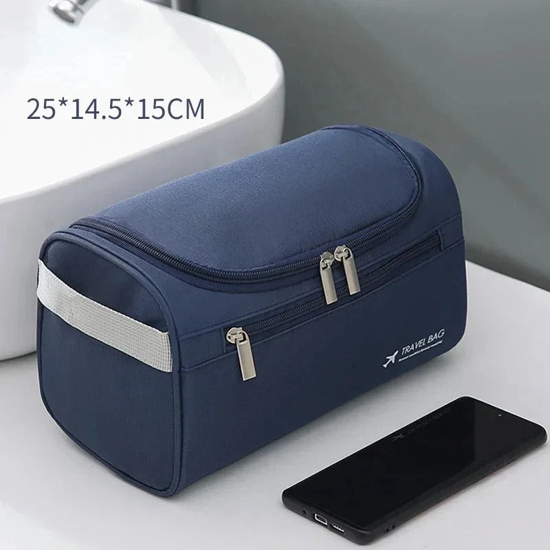 Hanging Toiletry Bag – Large Capacity Travel Organizer for Men & Women - Delicate Leather