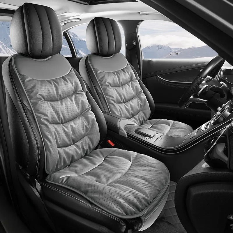 Nappa Leather Car Front Seat Cover – Universal Fit Breathable Protector Cushion for All Seasons - Delicate Leather