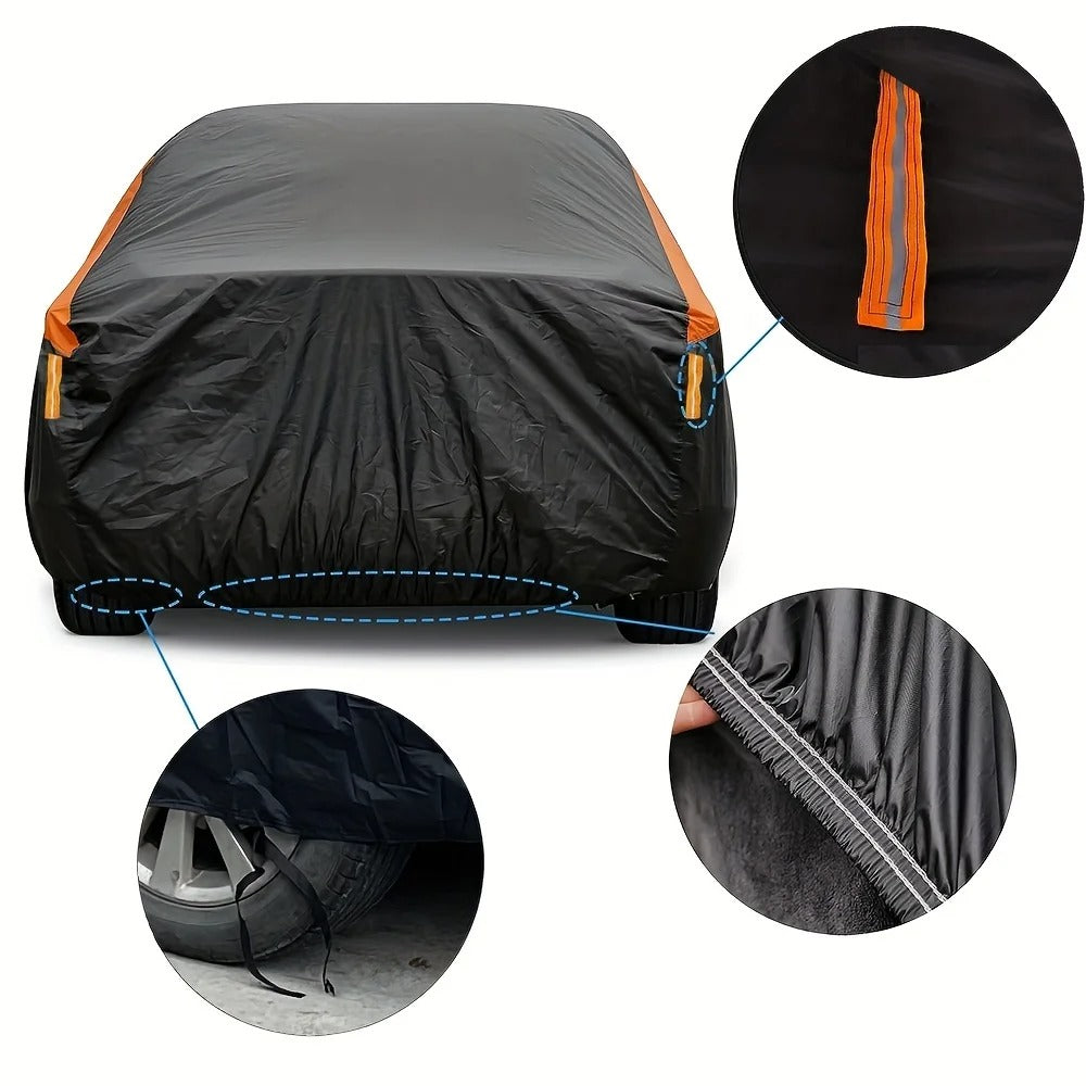 Universal Waterproof Car Cover for Sedan & SUV – All-Weather Protection Against Sun, Rain, Snow, UV & Dust – 190T Full Outdoor Cover