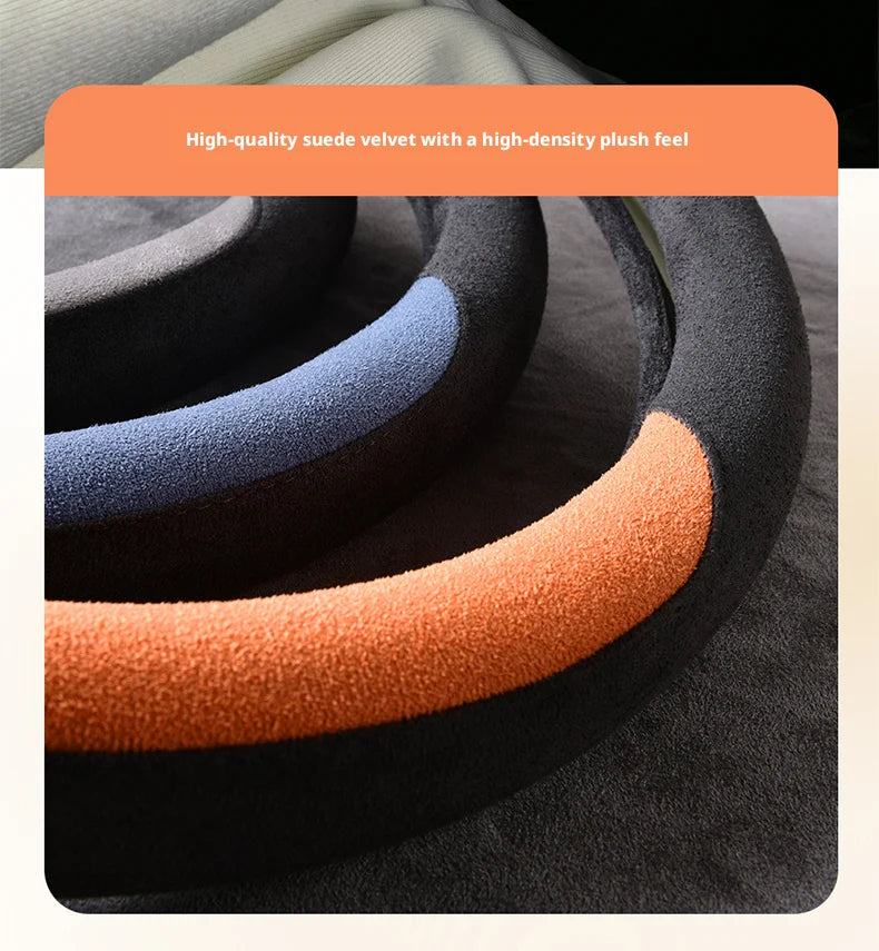 Dual-Color Steering Wheel Cover – Anti-Slip Universal Grip Interior Accessory - Delicate Leather
