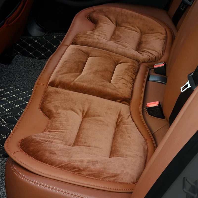 Flannel Car Seat Cover Front Rear Seats Cushion Protector Mat Pad Universal, Custom For Cars, Seat Cushion for Car - Delicate Leather