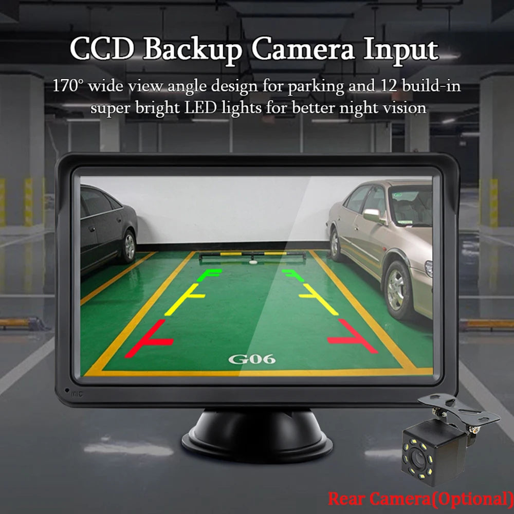 Portable 7-Inch Car Radio with CarPlay & Android Auto – HIPPBQCC Touch Screen Video Player, USB AUX, Rear View Camera Support 18 - Delicate Leather