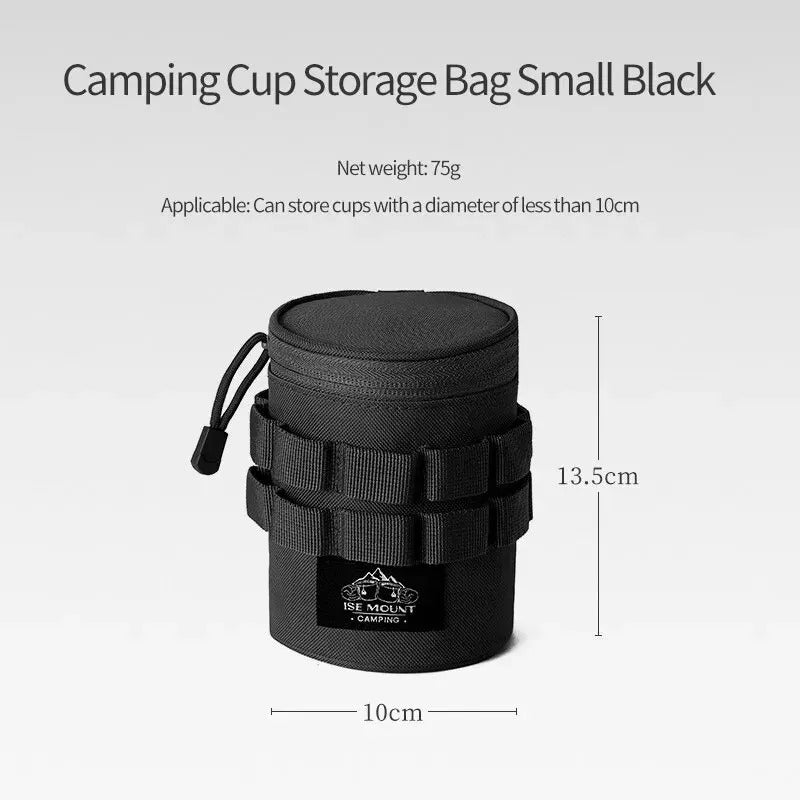 Tactical Multi-Functional Storage Bag 600D Oxford Cloth Portable Water Cup Protection Bag - Delicate Leather