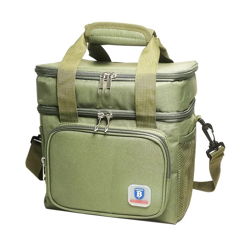 Outdoor Thermal Picnic Cooler Bags Portable Camping Lunch Bag Food Insulated Case - Delicate Leather