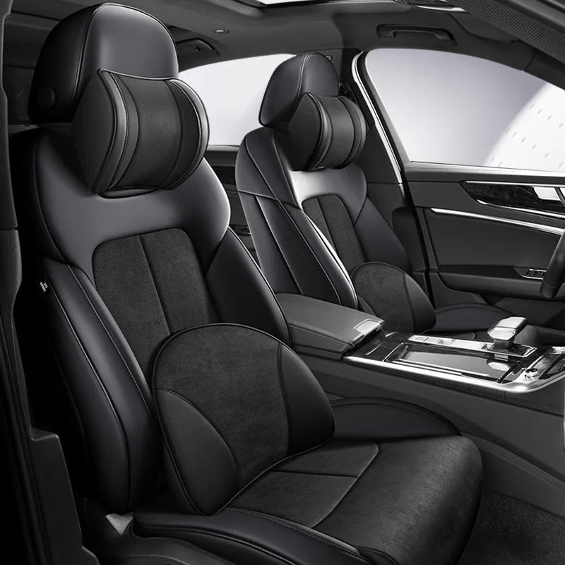 Custom Car Seat Cover Car Accessories Leather+Suede - Delicate Leather
