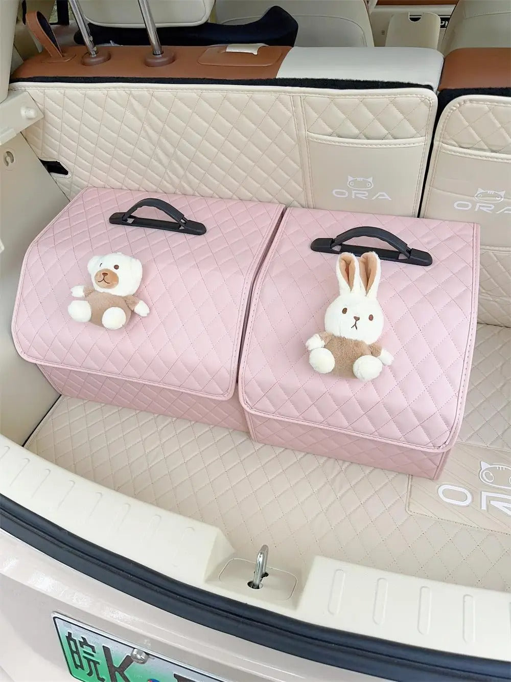 Cute Car Trunk Organizer for Women – Foldable, Versatile & Stylish Storage Solution