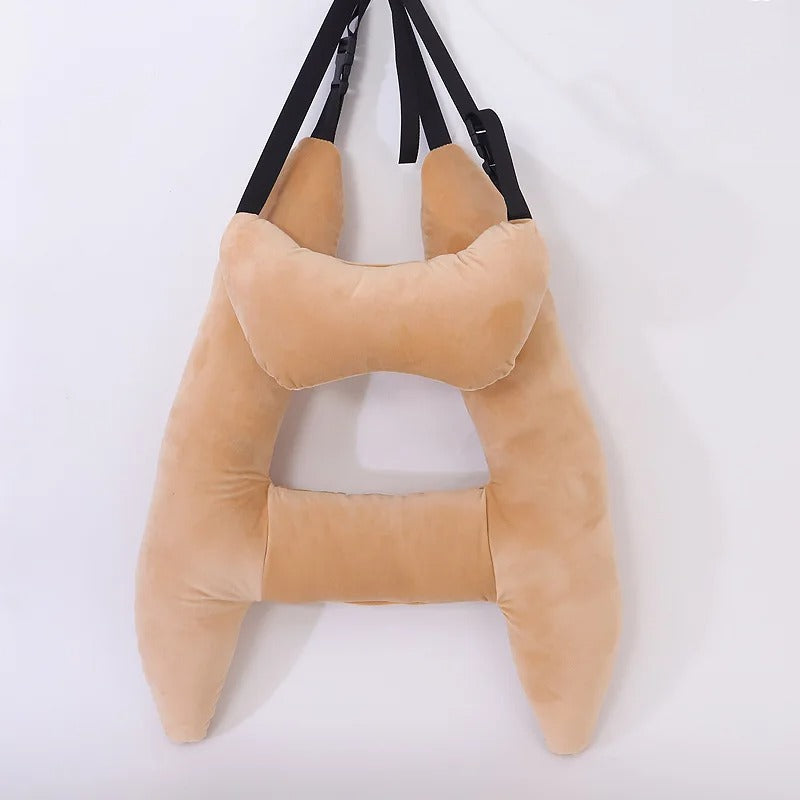 Cute Animal Pattern Kid Neck Head Support U-Shape Travel Pillow - Delicate Leather