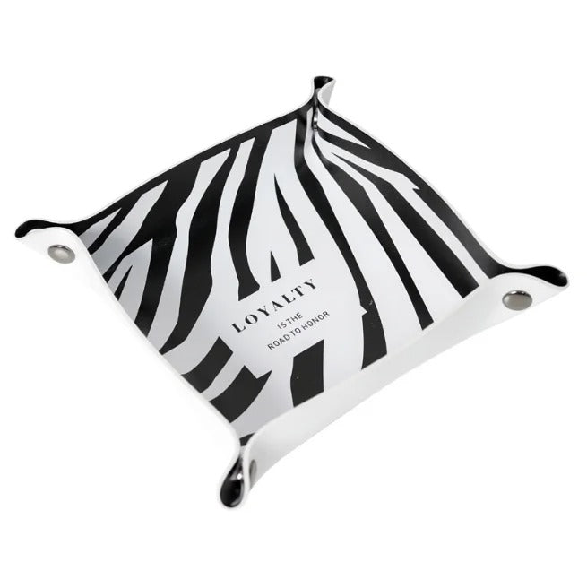 Desktop Storage Cosmetic Storage Box Tray - PU Leather Key Tray, Home Decoration Sundries Key Coin Folding Storage Box - Delicate Leather