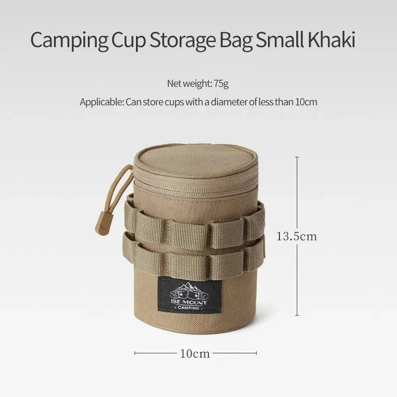 Tactical Multi-Functional Storage Bag 600D Oxford Cloth Portable Water Cup Protection Bag - Delicate Leather