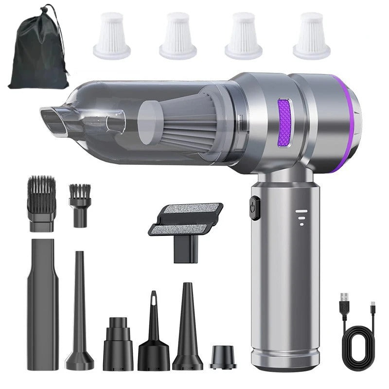 High-Power Cordless Car Vacuum Cleaner – Brushless Motor, Handheld Cleaning with Blower Function