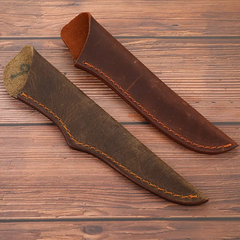 Cowhide Leather Case for Fruit Knife and Straight Knife - Delicate Leather