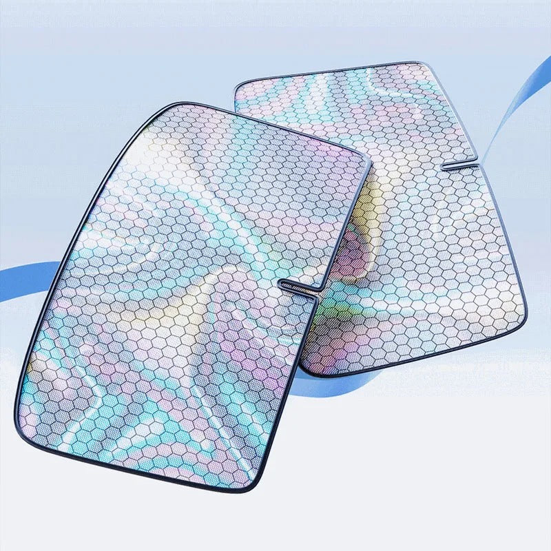 5-Layer Windshield Sun Shade – Foldable UV Reflective Front Window Cover - Delicate Leather