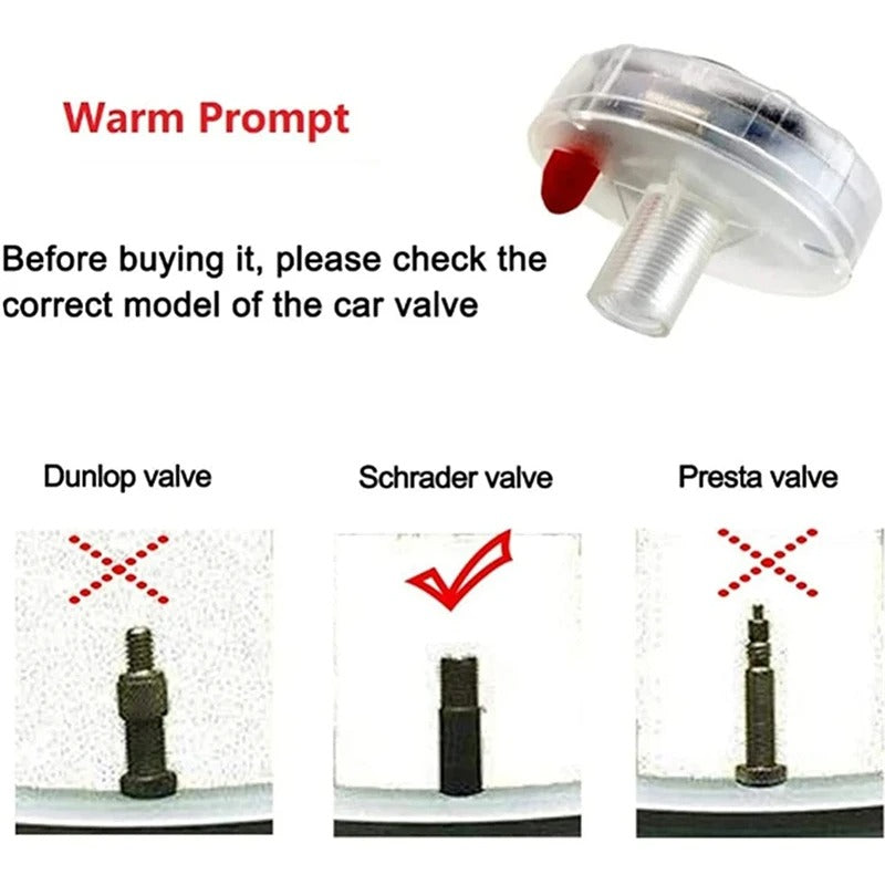 Solar LED Valve Cap Lights - Waterproof Flashing Colorful LED Tire Lights for Car - 4 PCS - Delicate Leather