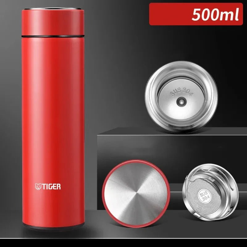 304 Stainless Steel Insulated Cup – Portable Tea & Water Bottle for Outdoor, Business & Car Use - Delicate Leather