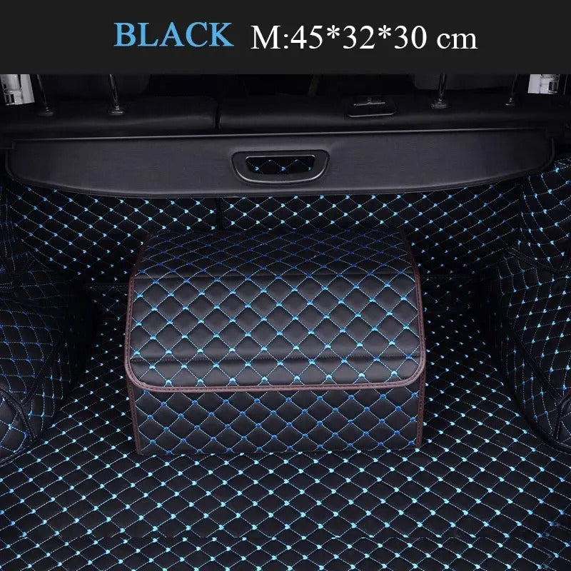 Foldable PU Leather Car Trunk Organizer – Stylish & Durable Storage Solution
