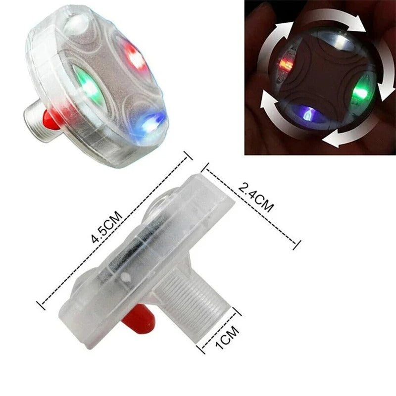 Solar LED Valve Cap Lights - Waterproof Flashing Colorful LED Tire Lights for Car - 4 PCS - Delicate Leather