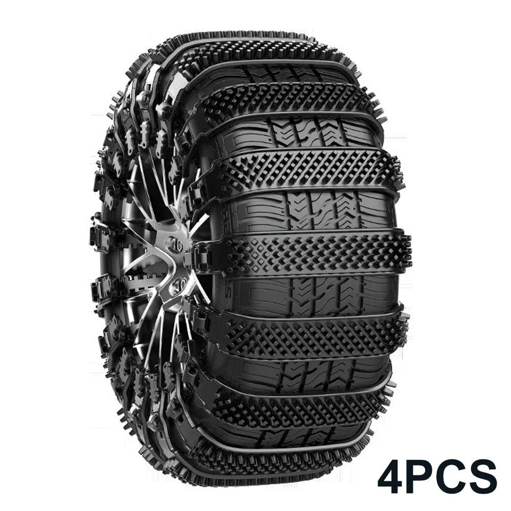 Snow Chain Tire Chain 10/1 PCS Urethane Set - Wheel Ties Belts for Car Tires - Winter Anti-Slip Chain - Anti-Skid Snow Emergency - Delicate Leather