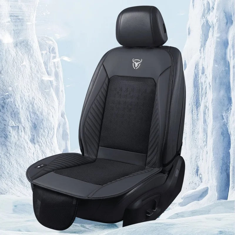 12V Ventilated Car Seat Cushion – Cooling & Massage Function with Built-In Fans for Summer Driving Comfort - Delicate Leather