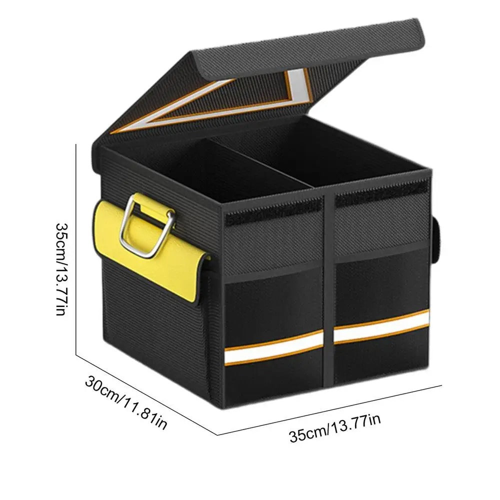 Foldable Car Trunk Storage Bag with Multi-Pockets – Large Capacity Oxford Trunk Organizer - Delicate Leather