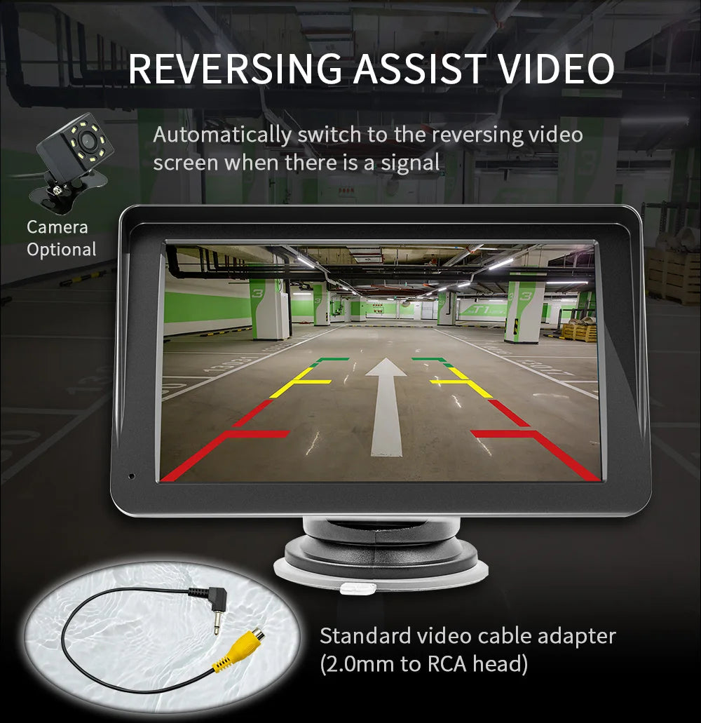 7-Inch Portable Car Radio – B5300 CarPlay & Android Auto Multimedia Video Player with USB AUX for Rear View Camera 21 - Delicate Leather