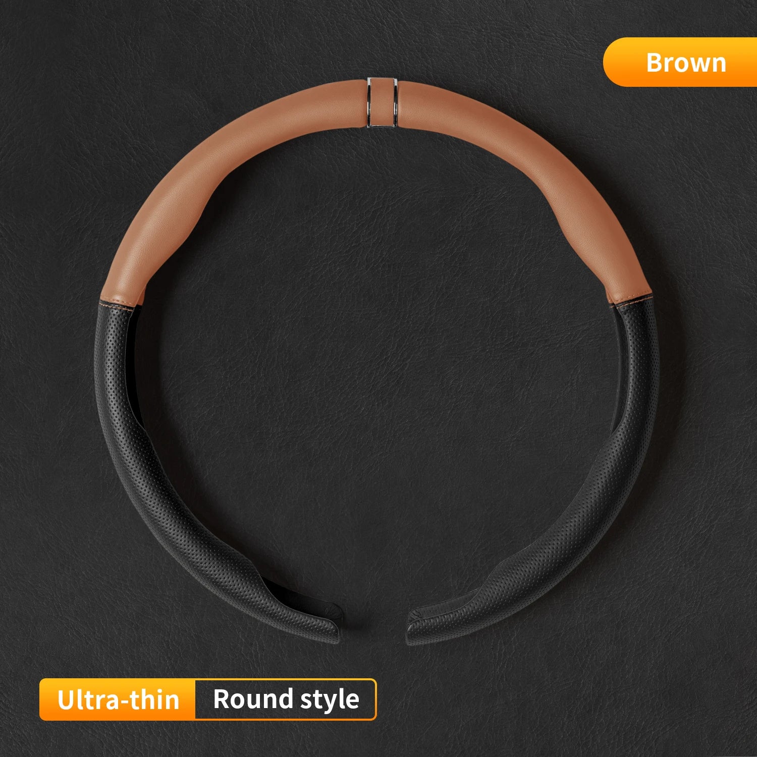 Breathable Steering Wheel Cover – Anti-Slip Universal Car Interior Accessory - Delicate Leather