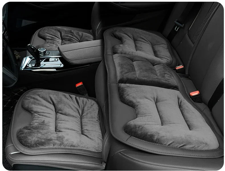 Flannel Car Seat Cover Front Rear Seats Cushion Protector Mat Pad Universal, Custom For Cars, Seat Cushion for Car - Delicate Leather