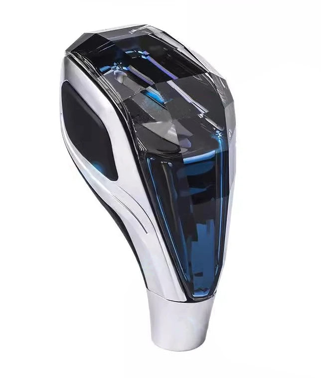 Universal Crystal LED Gear Shift Knob | Stylish Car Gear Head with Illuminated Design (SP17) - Delicate Leather