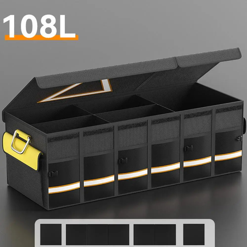 2024 Car Multi-Pocket Trunk Organizer Large Capacity Folding Storage Bag Trunk Stowing Tidying Trunk Organizer Car Accessories