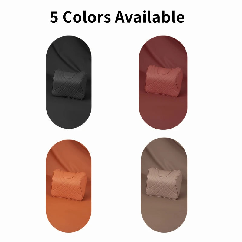 Car Leather Headrest Universal Car Seat Neck Pillow Rest Support Cushion Memory Foam Head Support Rest Protector Car Accessories - Delicate Leather