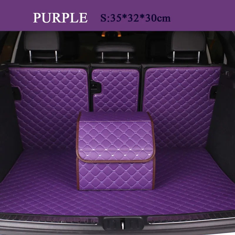 Foldable PU Leather Car Trunk Organizer – Stylish & Durable Storage Solution