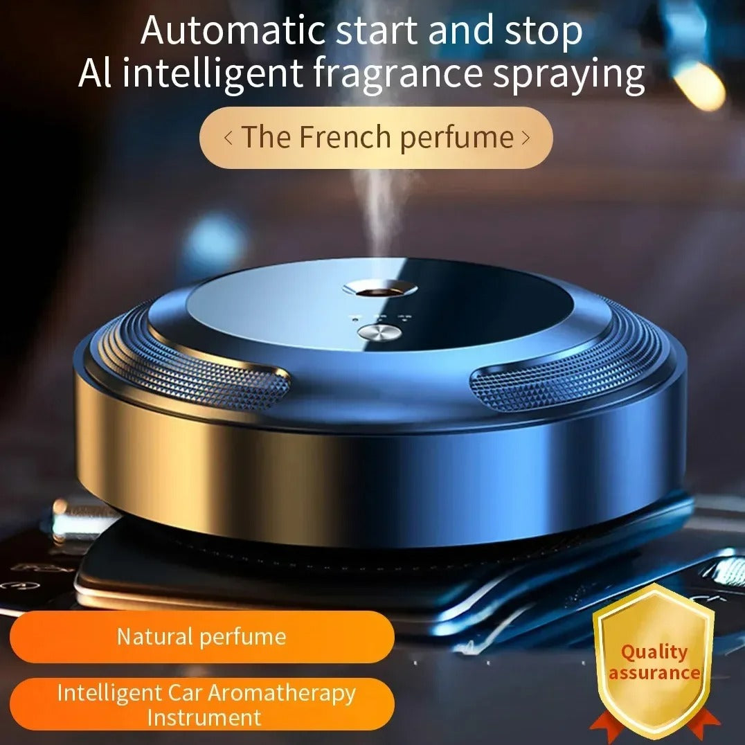 Car Air Freshener Smart Aroma Diffuser Purification Essential Oils Diffuser Office Room Intelligent Aromatherapy Instrument - Delicate Leather