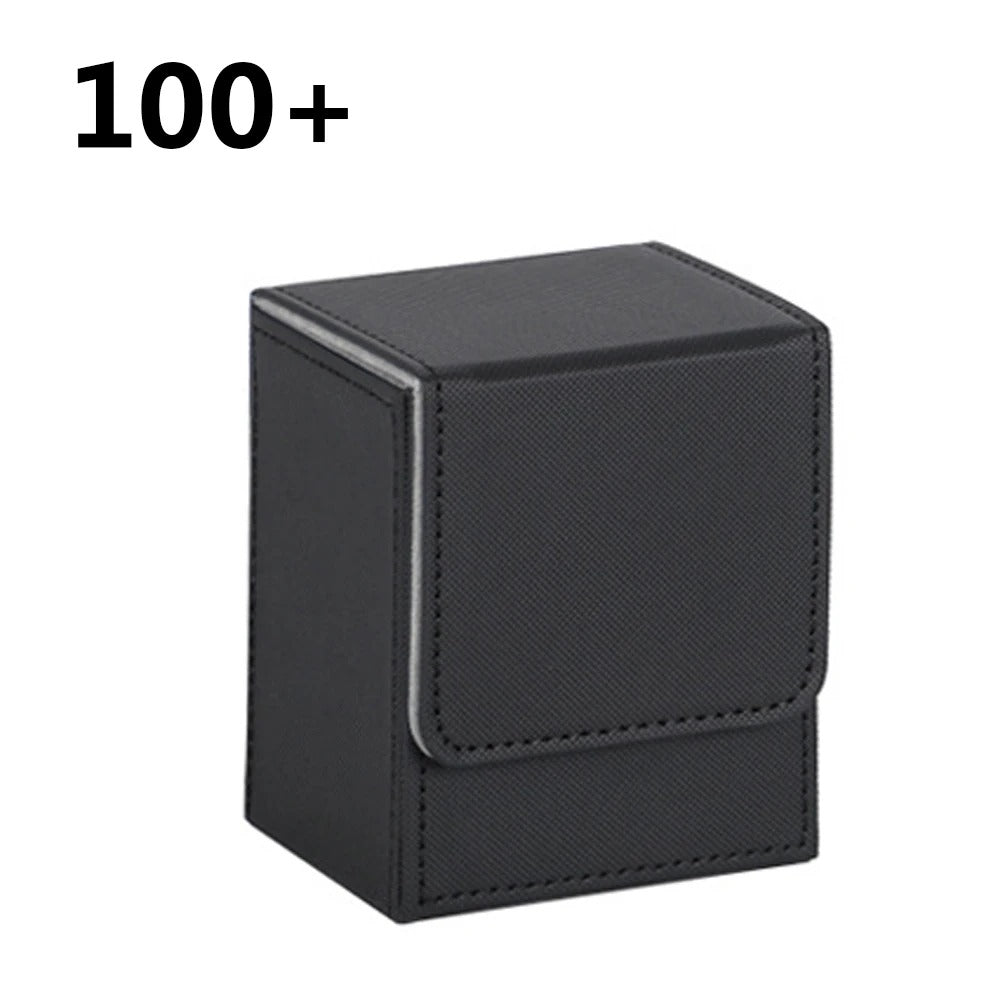 PU Leather Trading Card Box Collection Capacity Tarot Card Box Card Storage Box Game Card Set Storage Organizer - Delicate Leather