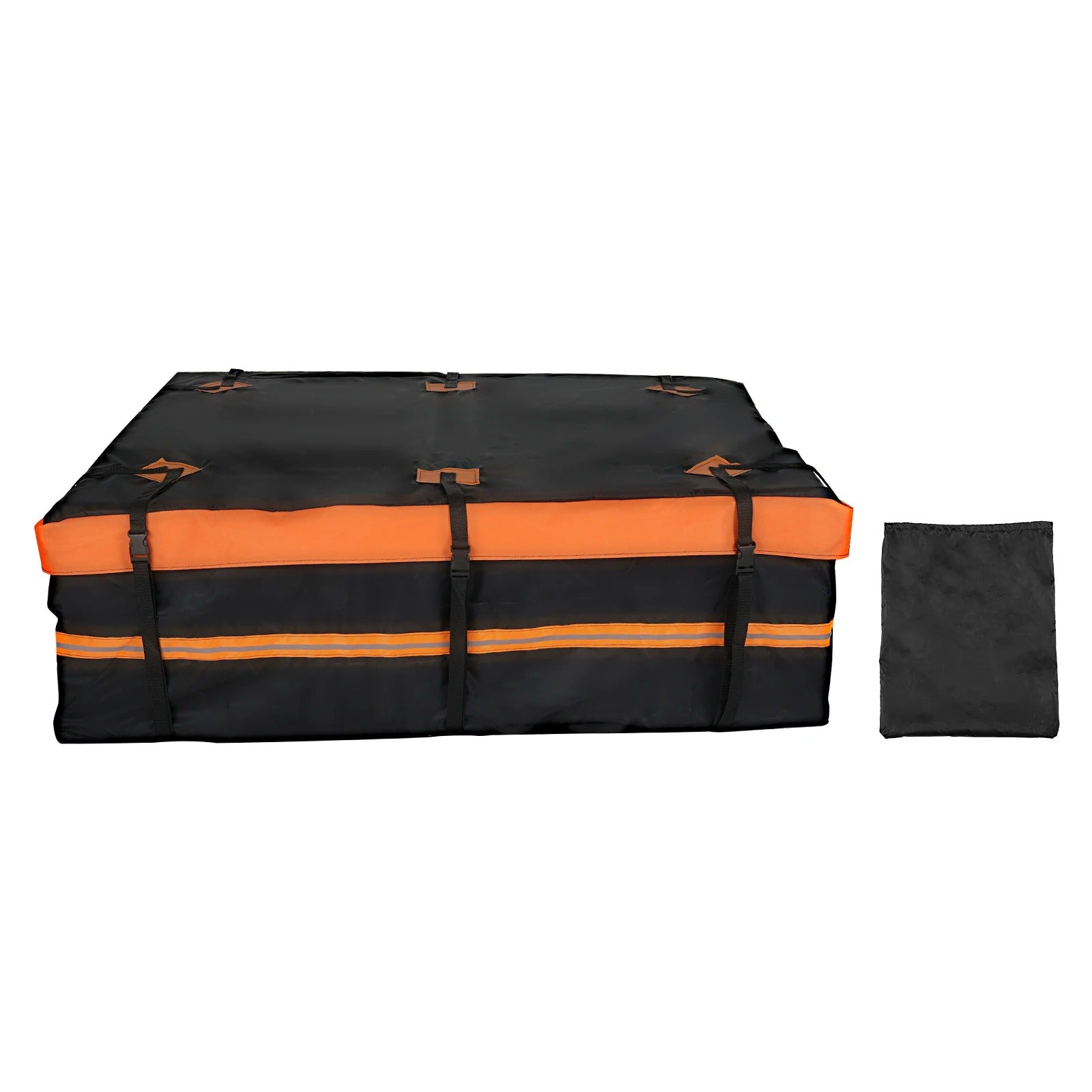 800D Waterproof Cargo Bag Car Roof Cargo Carrier Universal Luggage Bag Storage Cube Bag 20 Cubic Feet for All Cars with Rack - Delicate Leather