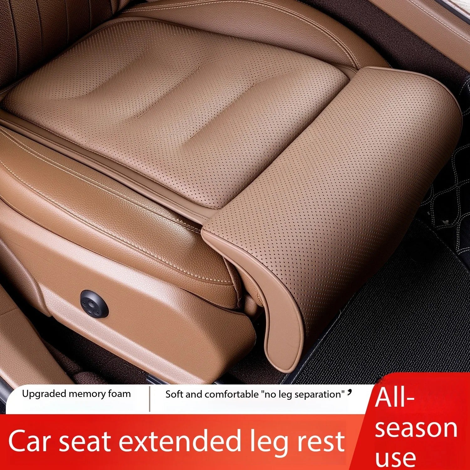 Universal Car Seat Cushion – Anti-Slip PU Leather Protective Mat, Integrated Thin Design for All Seasons - Delicate Leather