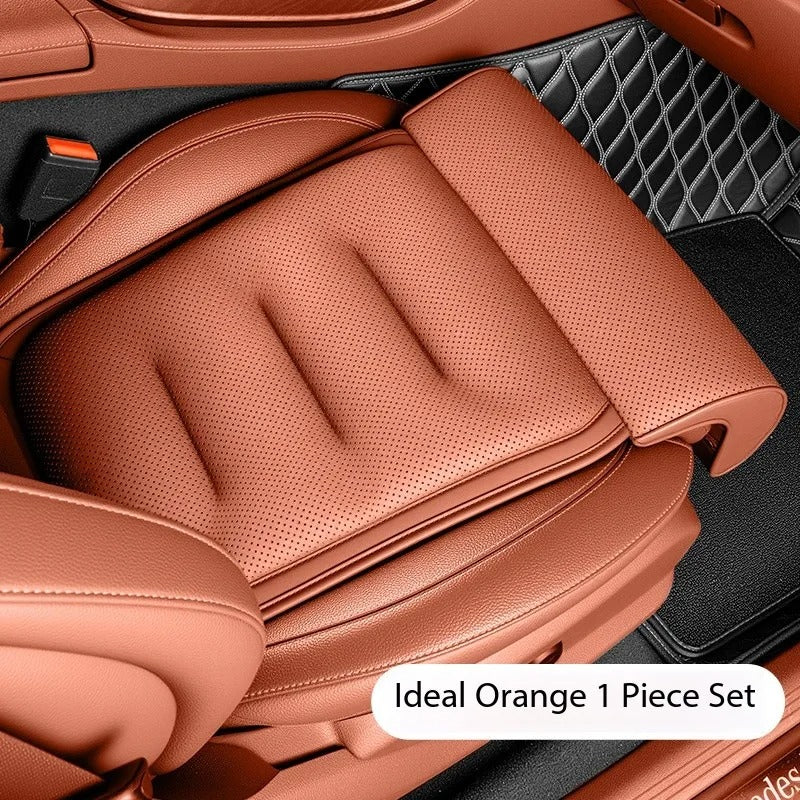 Universal Car Seat Cushion – Anti-Slip PU Leather Protective Mat, Integrated Thin Design for All Seasons - Delicate Leather