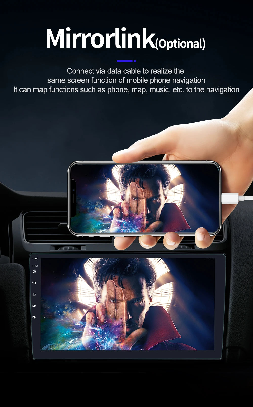 Android 11 Car Radio – 2 Din, 4-Core, 4G, Wireless CarPlay, Android Auto, 7"/9"/10" IPS Screen, GPS, Wi-Fi, Bluetooth 23 - Delicate Leather